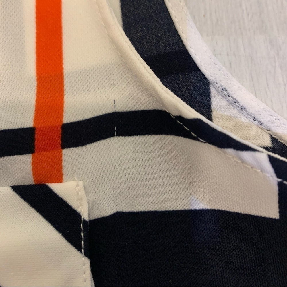 Zara Basic Patterned Stripe Blouse S - Picture 6 of 6